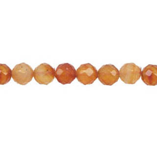CARNELIAN(NATURAL) 08MM FACETED ROUND